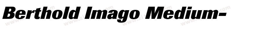 Berthold Imago Medium字体转换